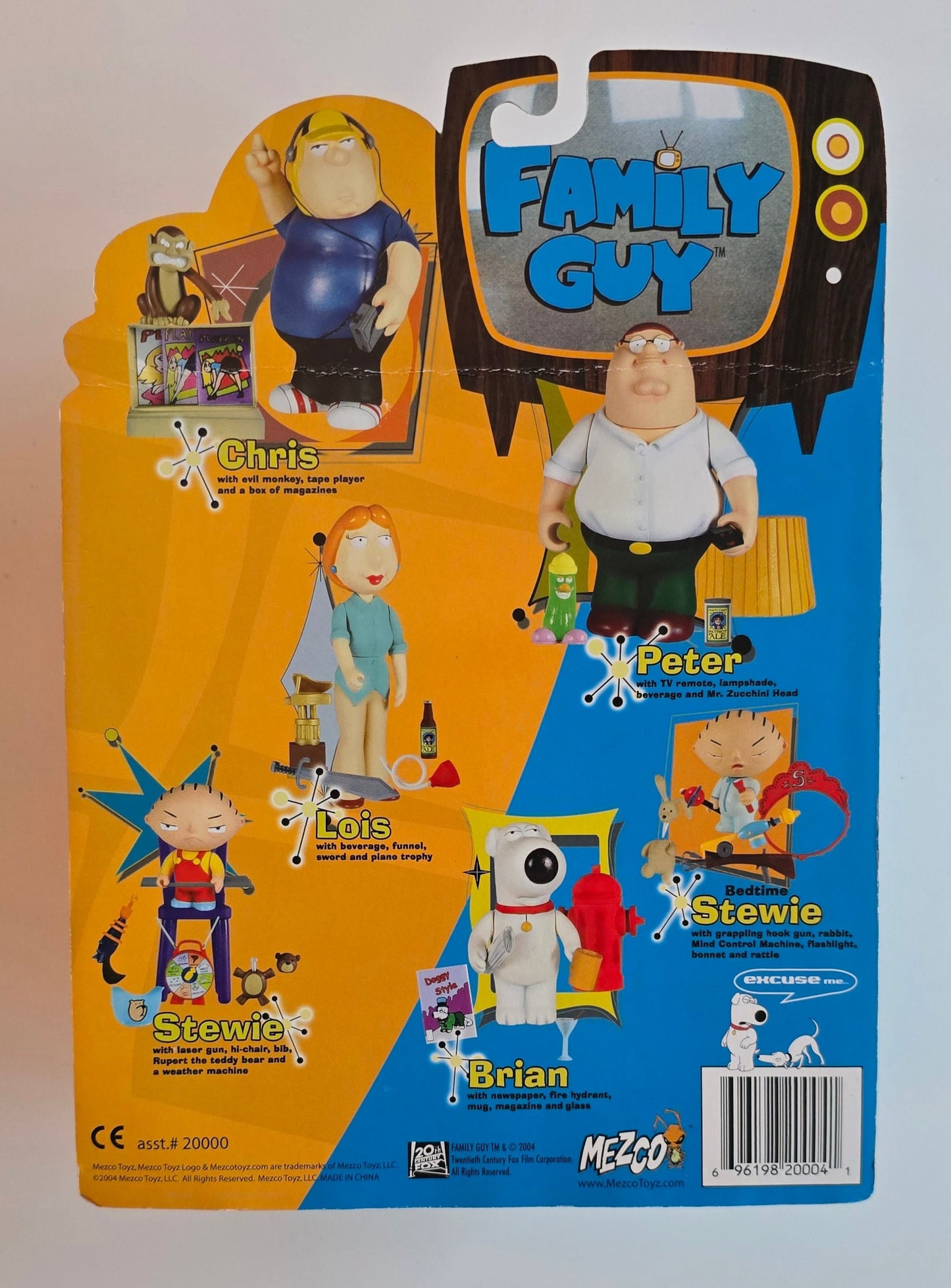 Family Guy - Series 1 Brian (2004) by Mezco - *Crease on back