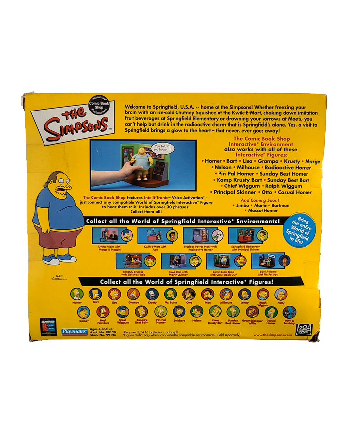 The Simpsons - Comic Book Shop Interactive Environment (2001) by Playmates