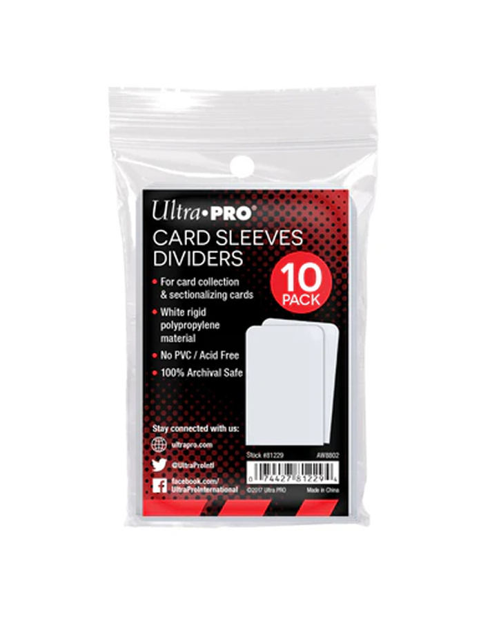 Ultra Pro - Card Dividers White - 10ct