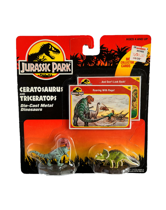 Jurassic Park - Ceratosaurus and Triceratops (1993) by Kenner