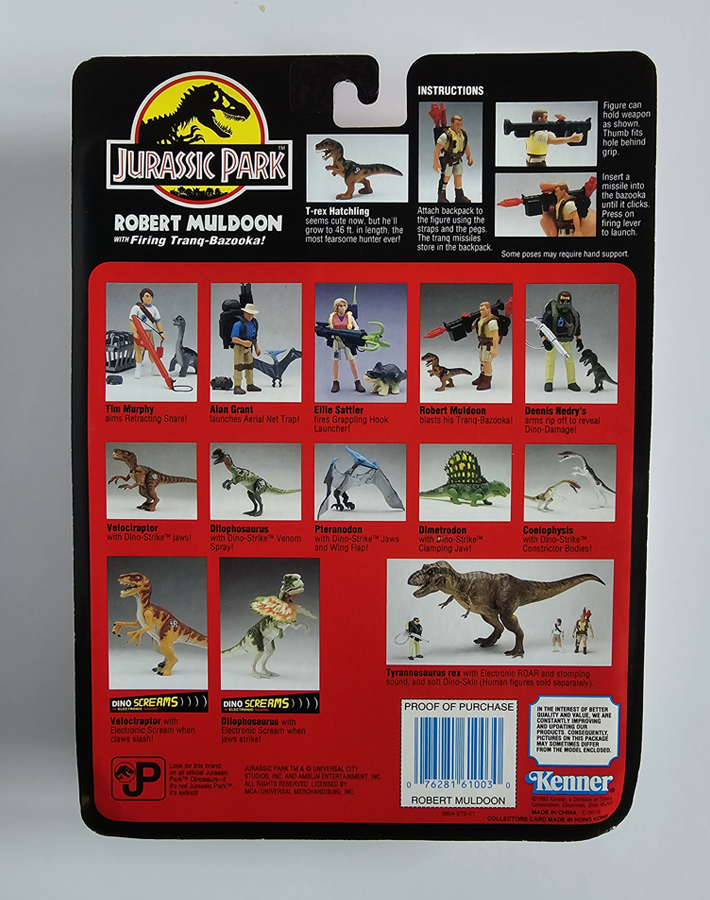 Jurassic Park - Series 1 Robert Muldoon Action Figure (1993) by Kenner