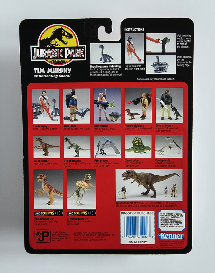 Jurassic Park - Series 1 Tim Murphy Action Figure (1993) by Kenner