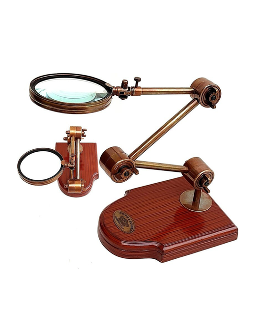 Desk Magnifying Glass in Bronze