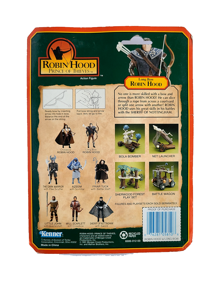 Robin Hood Prince of Thieves - Robin Hood Long Bow Action Figure (1991) by Kenner