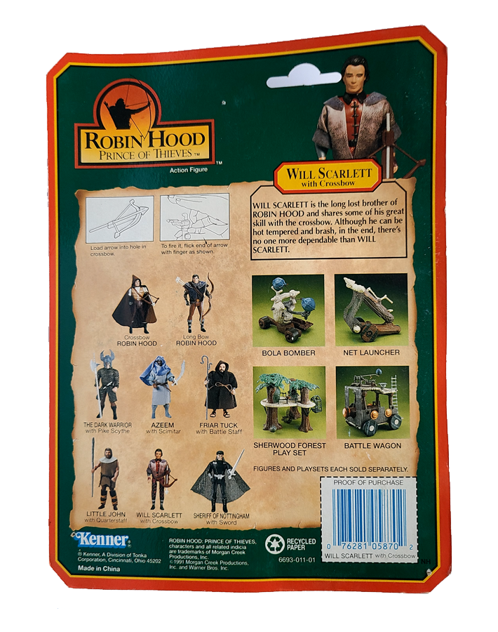 Robin Hood Prince of Thieves - Will Scarlett Action Figure (1991) by Kenner