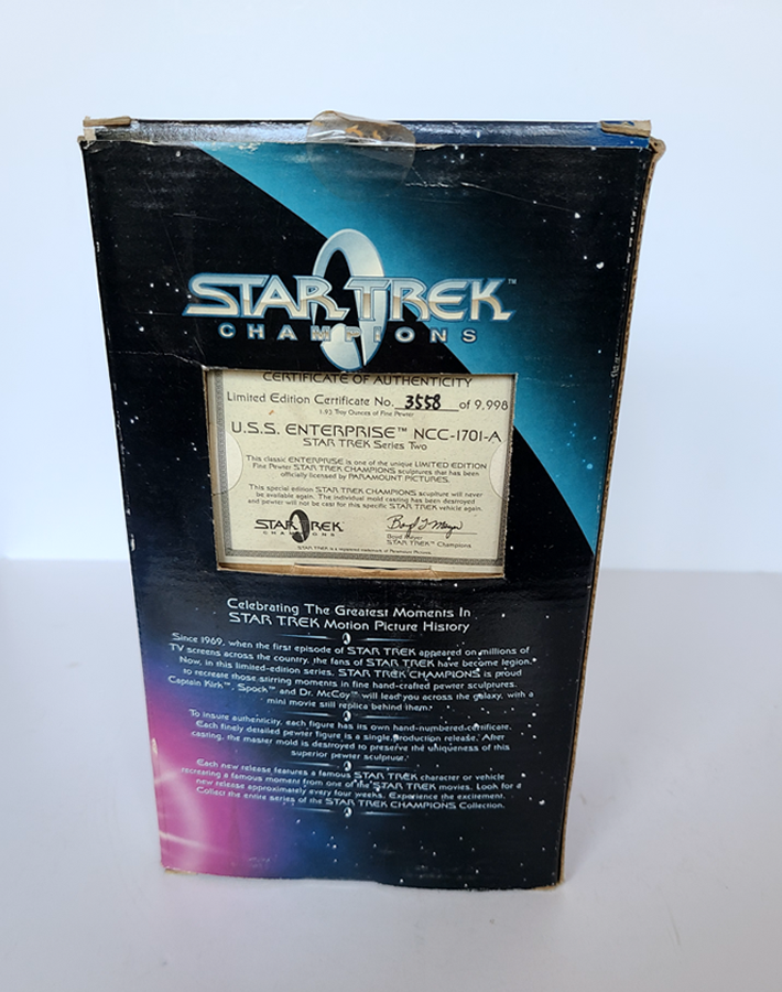 Star Trek - Champions U.S.S. Enterprise Pewter Figure 1 of 9,998 (1998) *Seal Broken