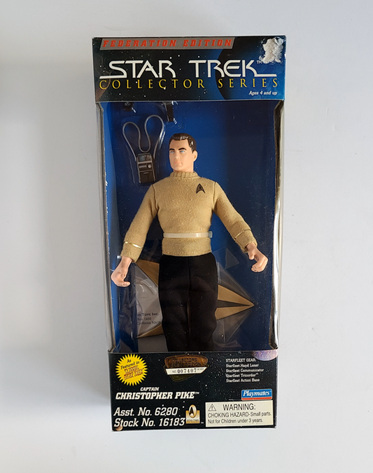 Star Trek - Collectors Series Captain Christopher Pike 9" (1994) by Playmates *Imperfect Package