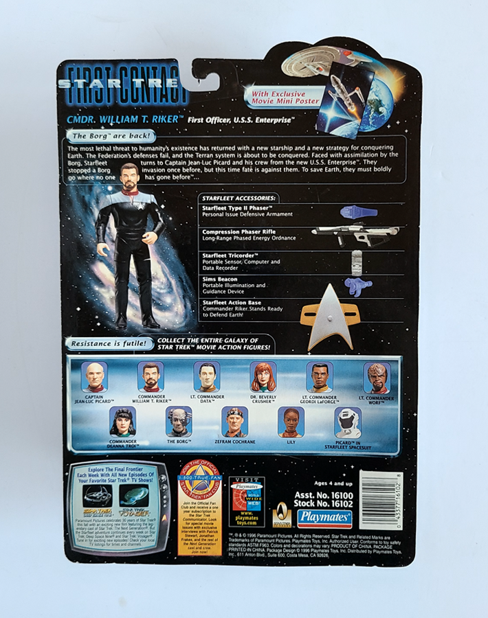 Star Trek - First Contact Commander William T. Riker (1996) by Playmates