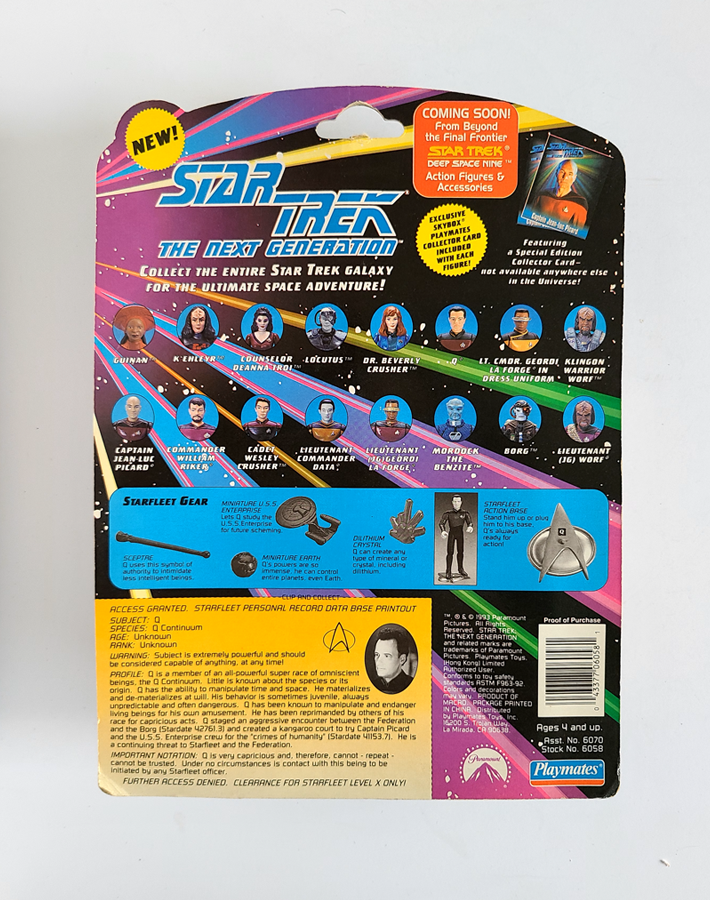 Star Trek - The Next Generation Q (1993) by Playmates *Imperfect Package