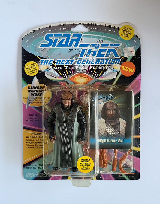 Star Trek - The Next Generation Klingon Warrior Worf (1993) by Playmates *Imperfect Package