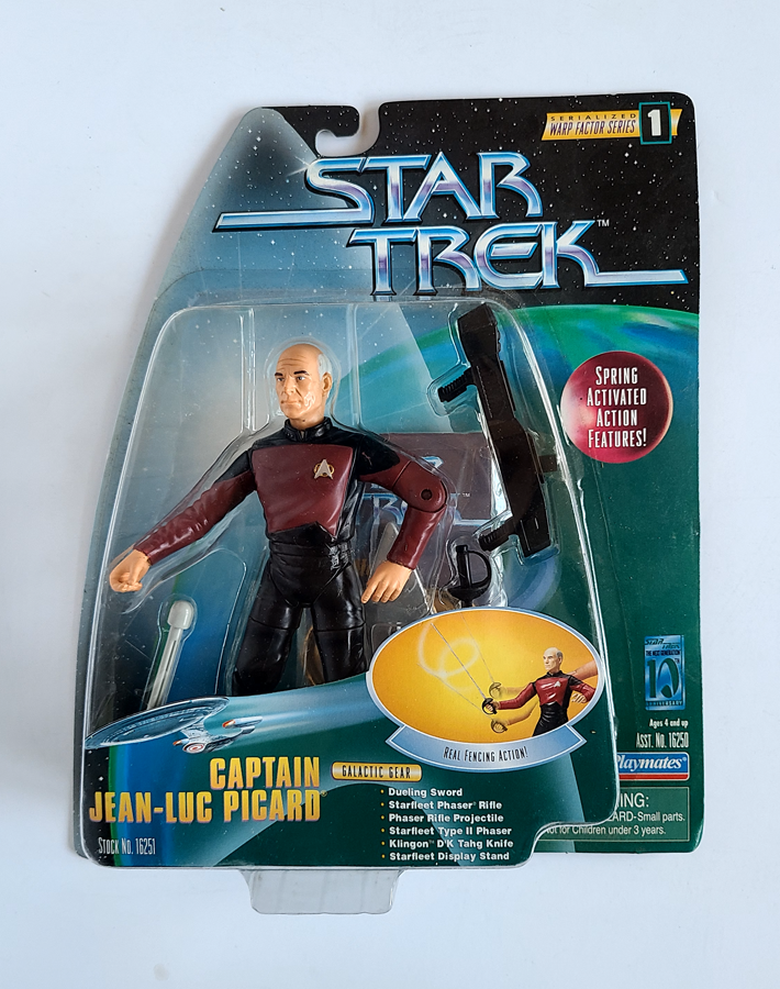 Star Trek - Warp Factor Series 1 Captain Jean-Luc Picard (1997) by Playmates *Imperfect Package