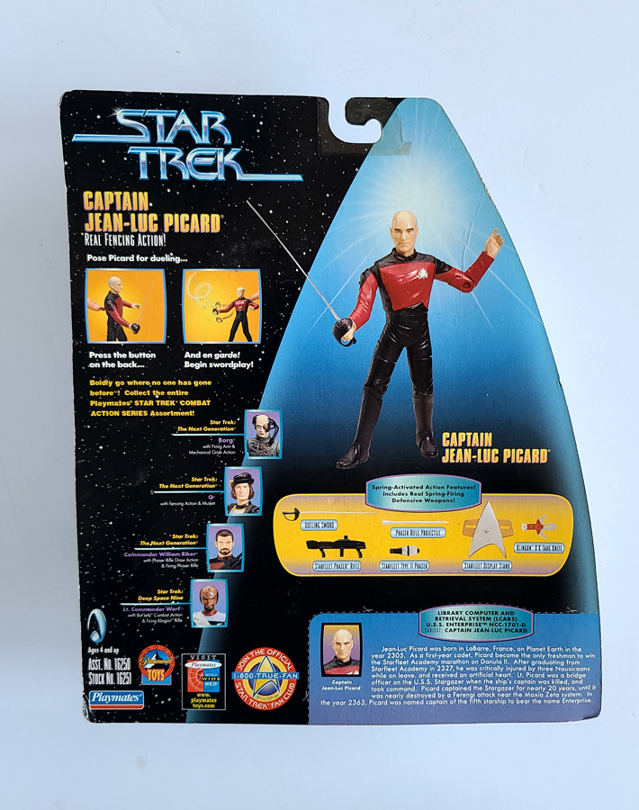 Star Trek - Warp Factor Series 1 Captain Jean-Luc Picard (1997) by Playmates *Imperfect Package