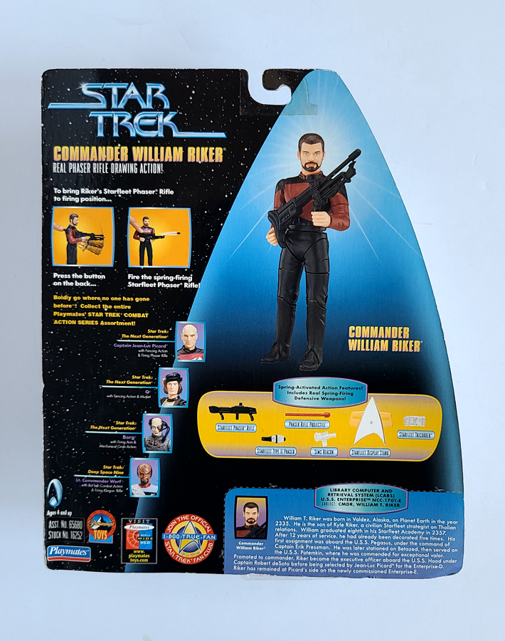 Star Trek - Warp Factor Series 1 Commander William Riker (1997) by Playmates *Imperfect Package