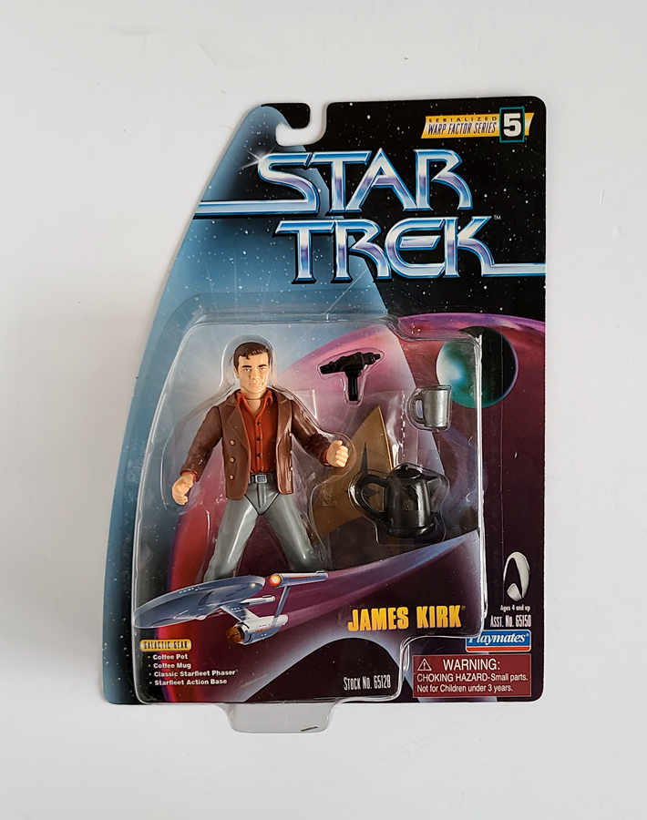 Star Trek - Warp Factor Series 5 James Kirk (1998) by Playmates *Imperfect Package