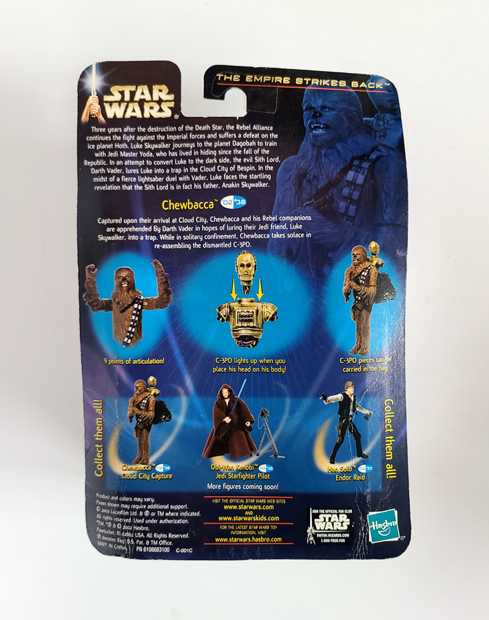 Star Wars - The Empire Strikes Back Chewbacca (2002) by Hasbro *Imperfect Package