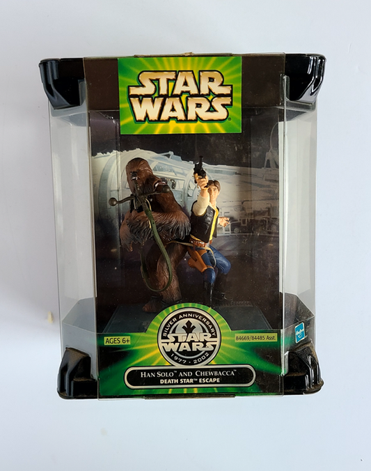 Star Wars - Silver Anniversary Death Star Escape Han Solo and Chewbacca (2002) by Hasbro