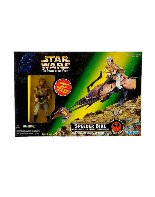 Star Wars - The Power of the Force Speeder Bike Princess Leia in Endor Gear (1996) by Kenner