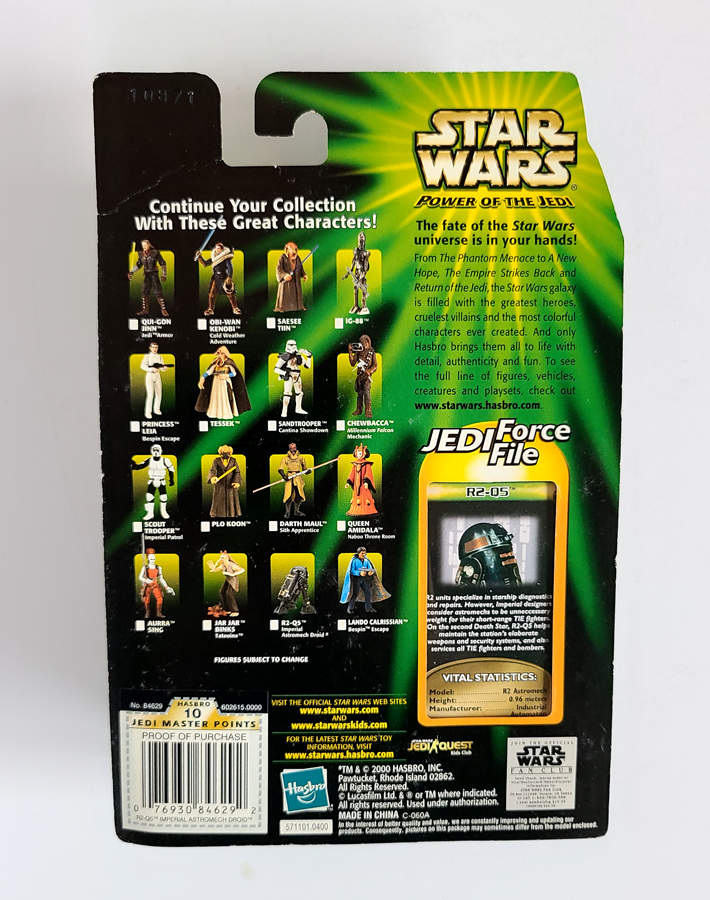 Star Wars - Power of the Jedi R2-Q5 (2000) by Hasbro *Imperfect Package