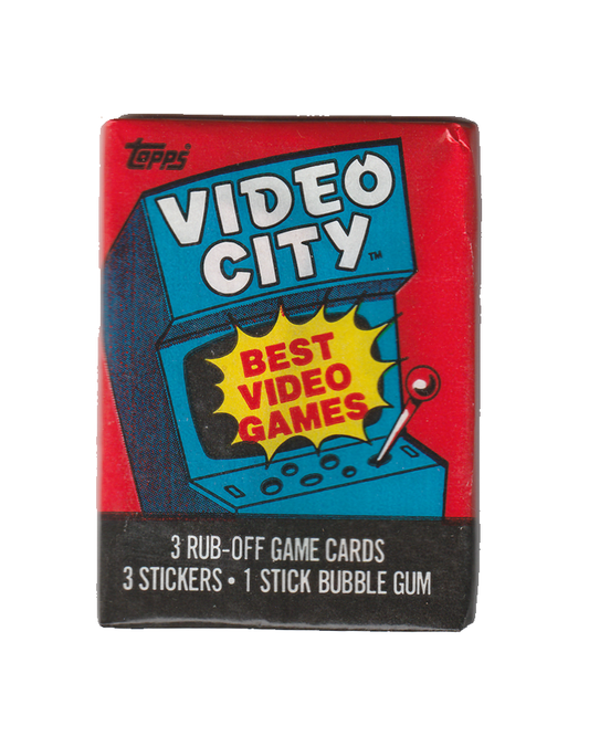 1983 Fleer Video City Trading Cards Sealed Wax Pack