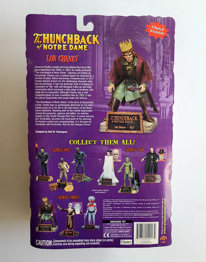 Universal Monsters - The Hunchback of Notre Dame Figure Series 3 (2000) by Sideshow Toys