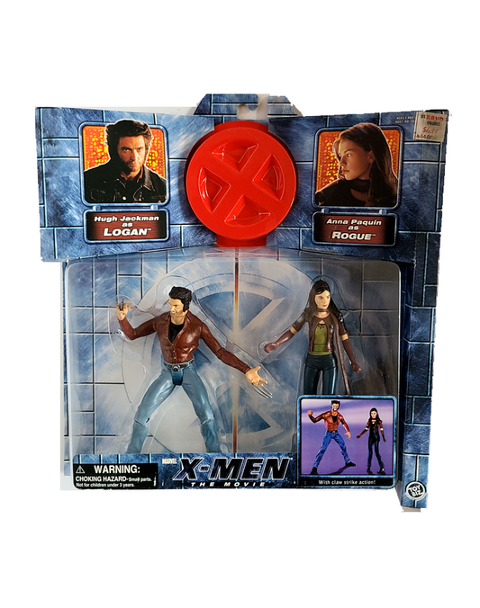 X-Men - The Movie - Logan and Rogue Red Variant (2000) by Toy Biz